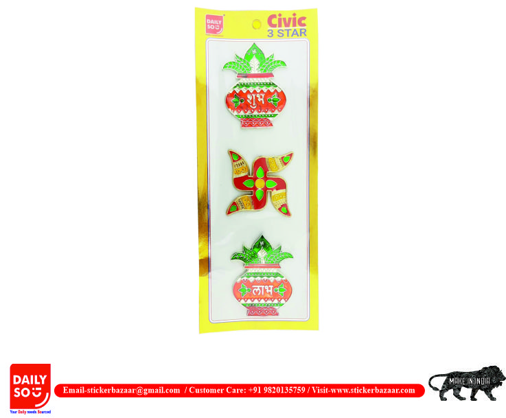 Civic meenakari stickers
