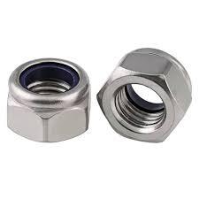 10Mm Ms Nylock Nut - Color: Silver