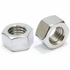Mild Steel Hex Nuts - Color: Silver