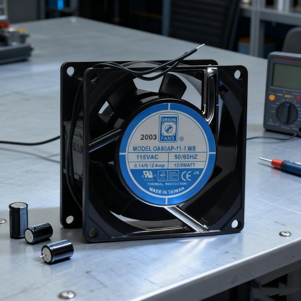 Orion OA80AP-11-1 WB 115V AC 12/9W 14/12A Ball Bearing Aluminum Alloy 3000RPM Electric Cooling Fan
