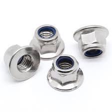 Ms Nylock Flange Nut - Color: Silver