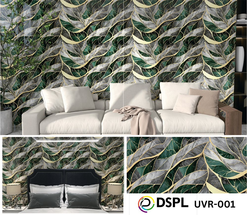 Uvr-001 10X4 Uv Marble Roll With Gold Foil Wall Sticker - Color: Different Available