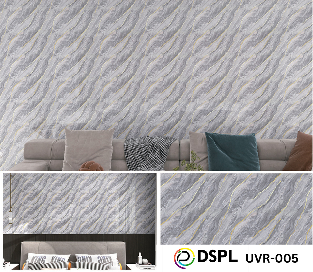 Uvr-005 10X4 Uv Marble Roll With Gold Foil Wall Sticker - Color: Different Available
