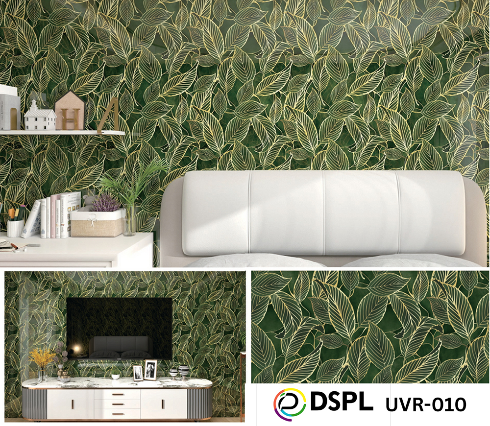 Uvr-010 10X4 Uv Marble Roll With Gold Foil Wall Sticker - Color: Different Available
