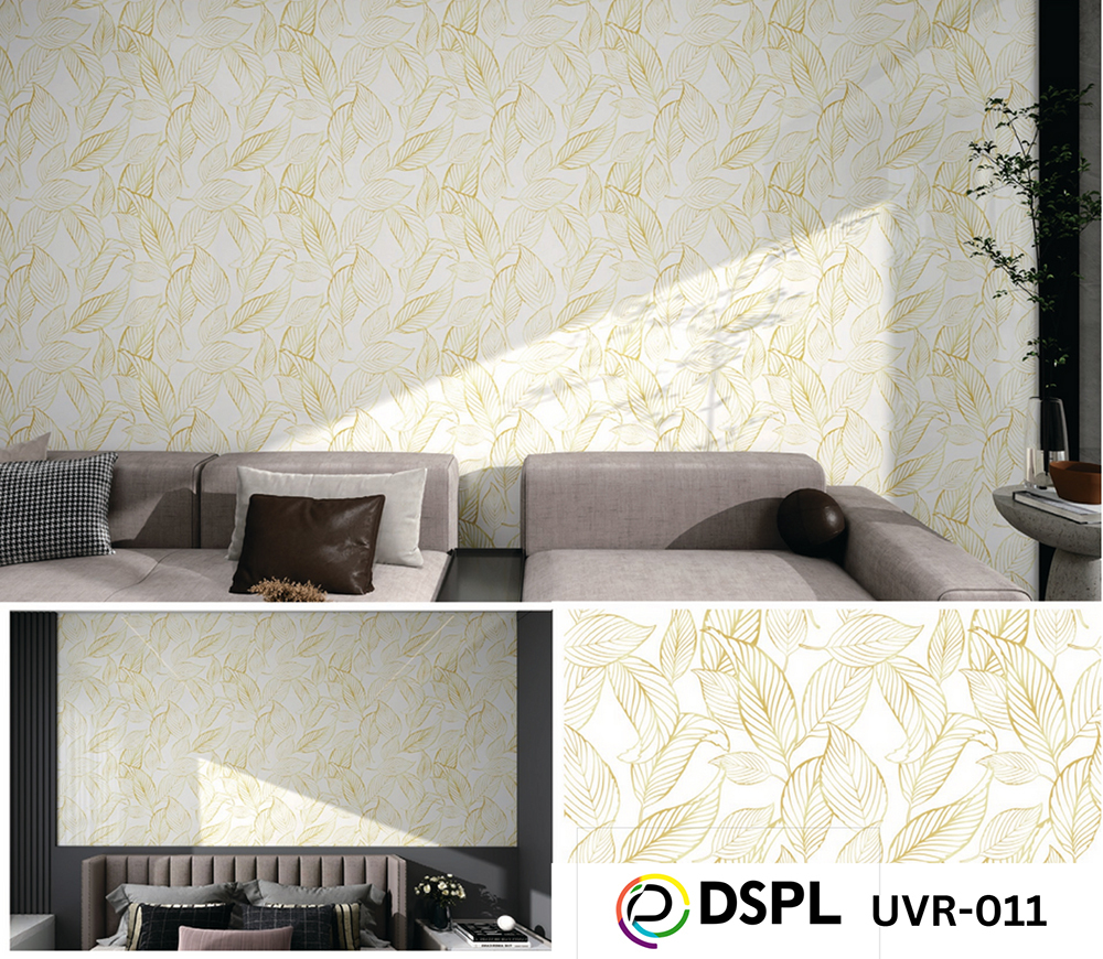 Uvr-011 10X4 Uv Marble Roll With Gold Foil Wall Sticker - Color: Different Available