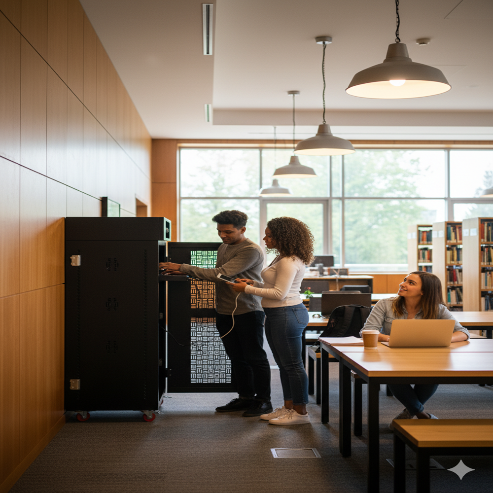 Mobile Charging Cart - Black - Furniture Type: Hospital Cabinet