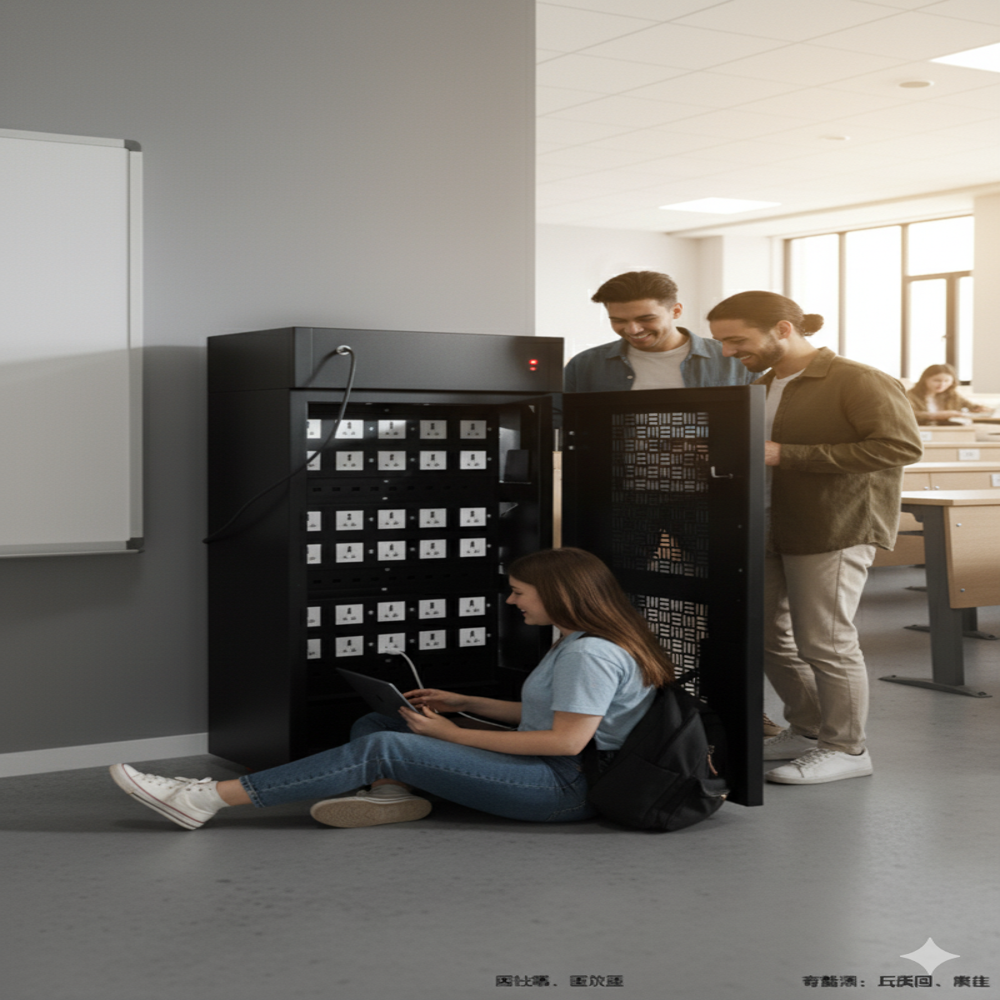 Mobile Charging Cart - Black - Furniture Type: Hospital Cabinet