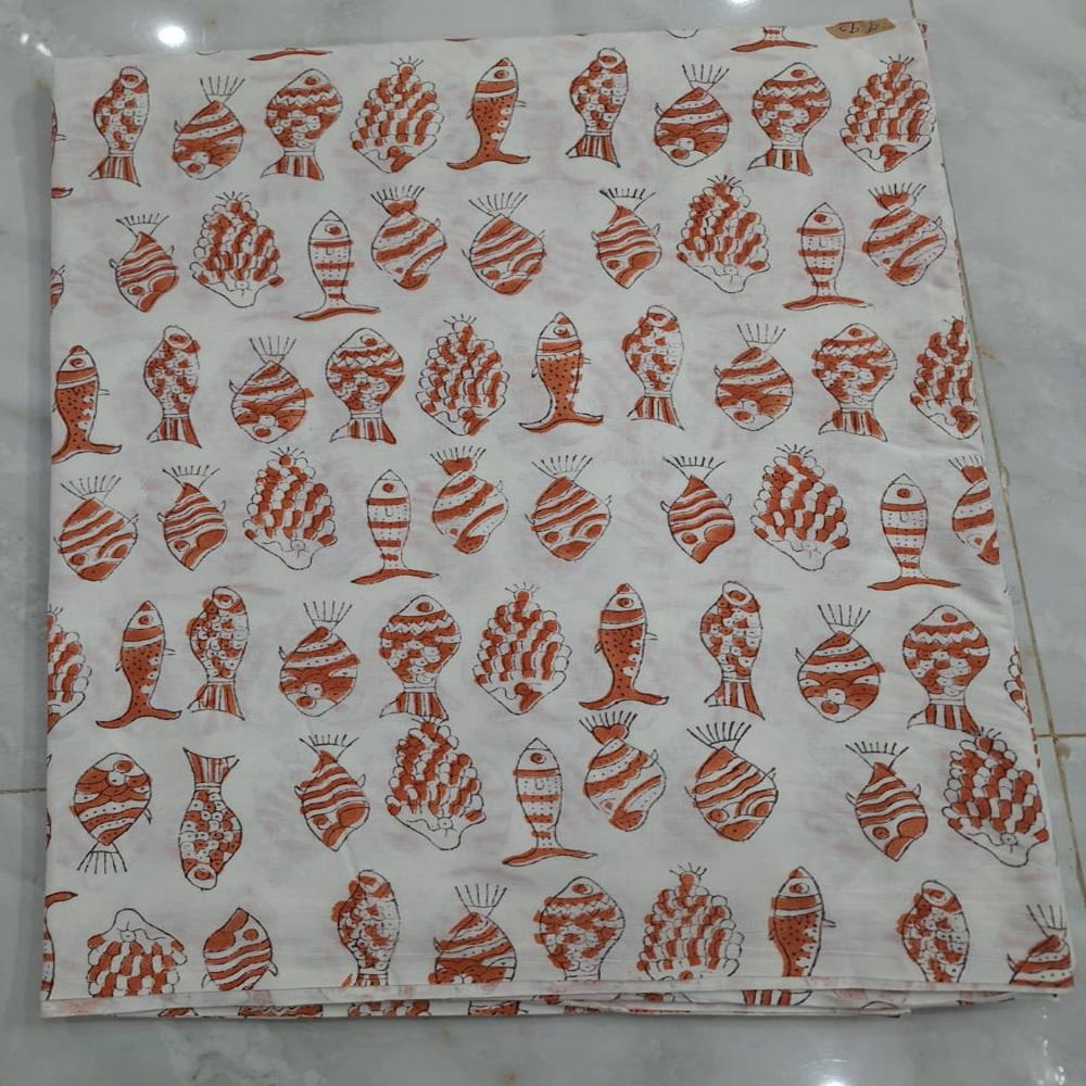 Block printed fabric