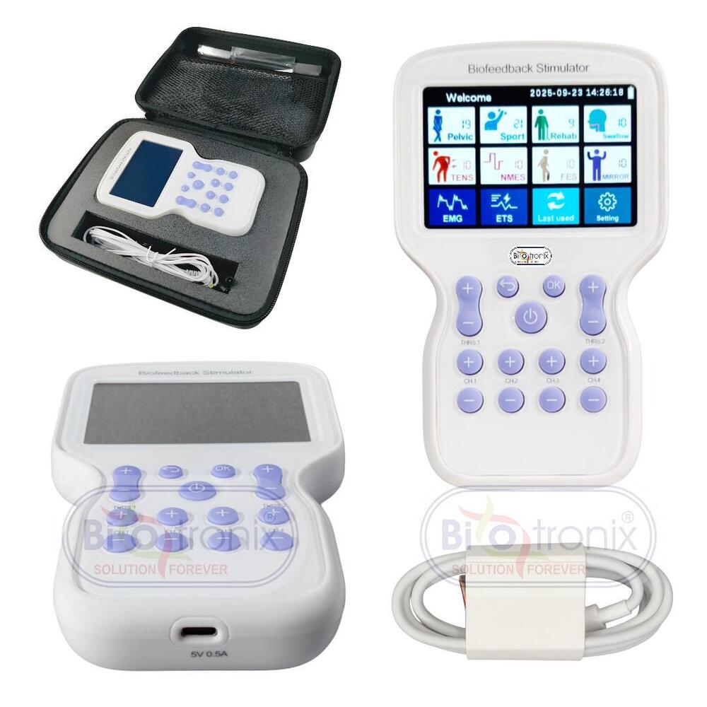 KM-580 Biofeedback EMG ETS NMES FES Therapy Device for Physiotherapy & Rehabilitation