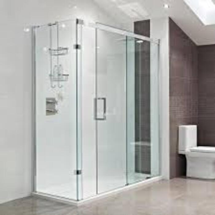 Toughened Glass Bathroom Partition - Color: Transparent
