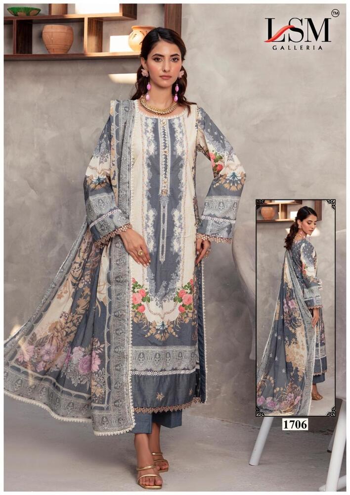 Lsm Parian Dream Vol-17 Karachi Dress material