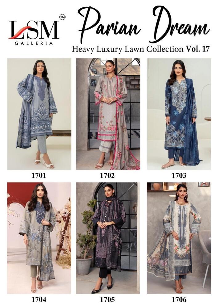 Lsm Parian Dream Vol-17 Karachi Dress material