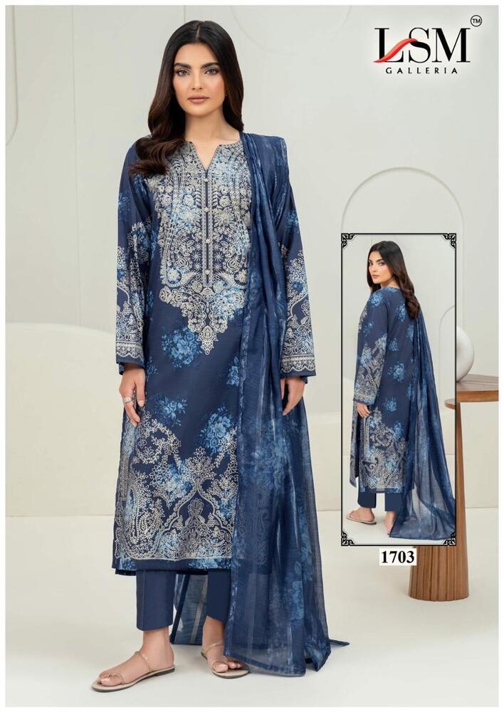 Lsm Parian Dream Vol-17 Karachi Dress material
