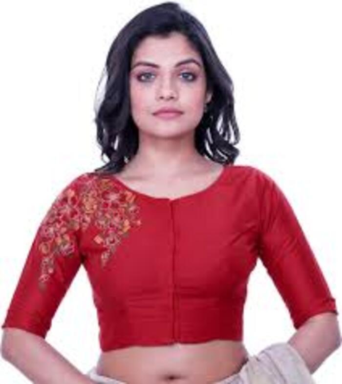 Ladies Red Cotton Blouse - Feature: Washable