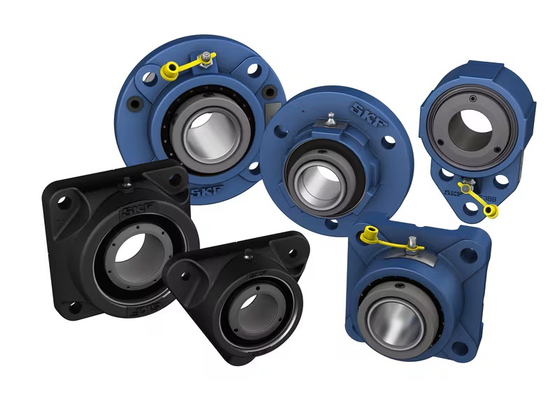 Flanged Bearing Units - Color: Blue
