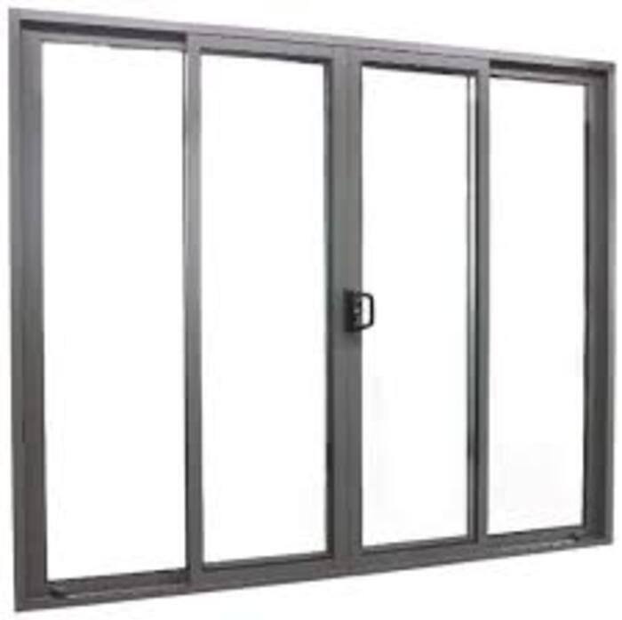 Aluminum Sliding Window - Color: Grey