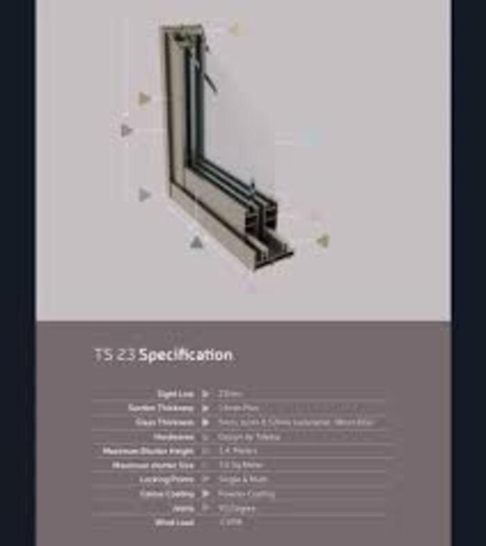 Aluminum Sliding Window - Color: Grey