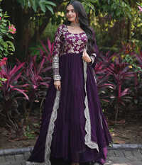 Purple Ishaak Gown - Bust Size: 36-44 Inch (in)