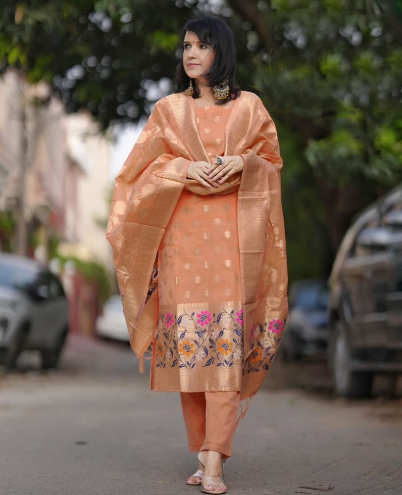 Peach Alankar Suit - Color: Different Available