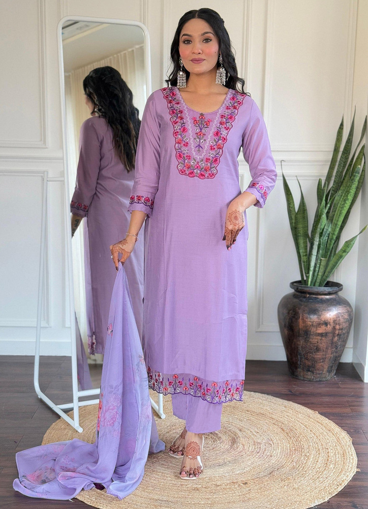 Lavender Color Indrani Suit