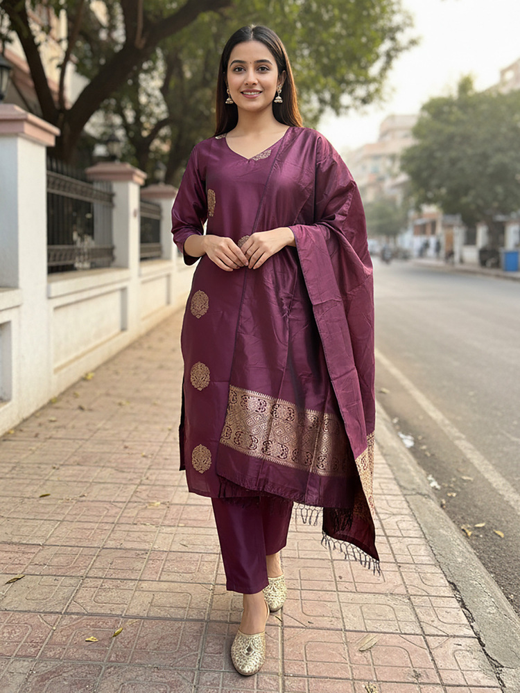 Purple Color Ketki Suit - Color: Different Available