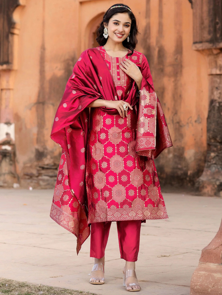 Pink Color Maharaja Suit - Color: Different Available