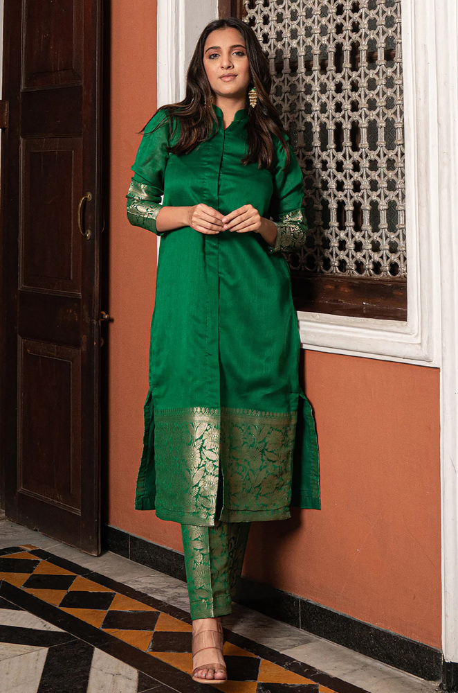 Green Pestal  Suit