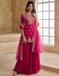 Pink Color Rabia Suit - Color: Sky Blue