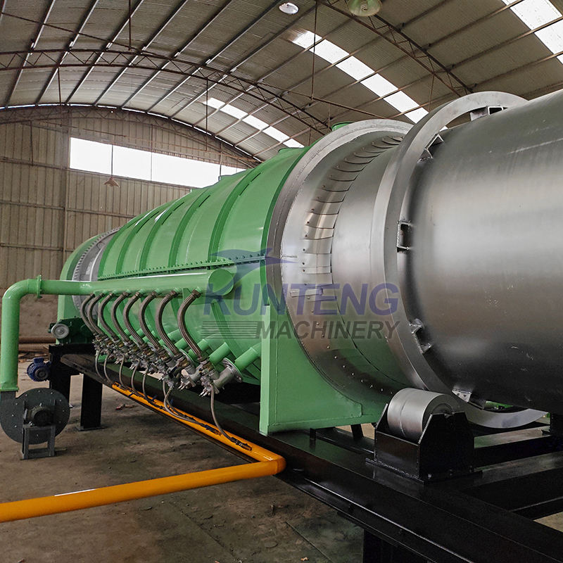 Rotary carbonization furnace coconut charcoal manufacturing machine continuous sawdust carbonization furnace