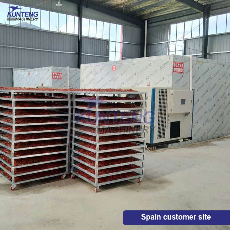 Heat Pump Tray Dryer Spice Drying Machine Black Pepper Dryer Cardamom Drying Machine - Color: Customized