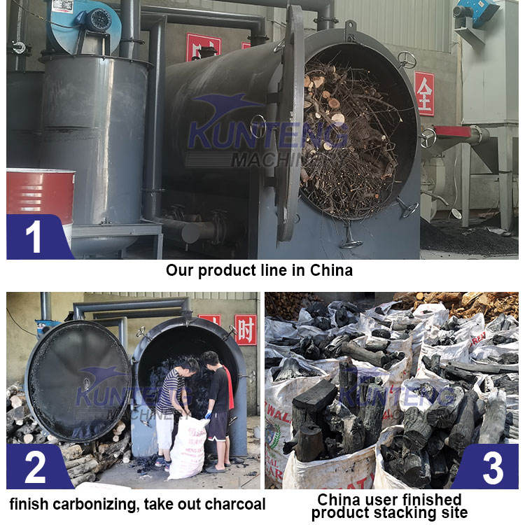 High Temperature Horizontal Coconut Shell Charcoal Making Machine Charcoal Carbonization Equipment Furnace - Feature: Automatic Feeding System