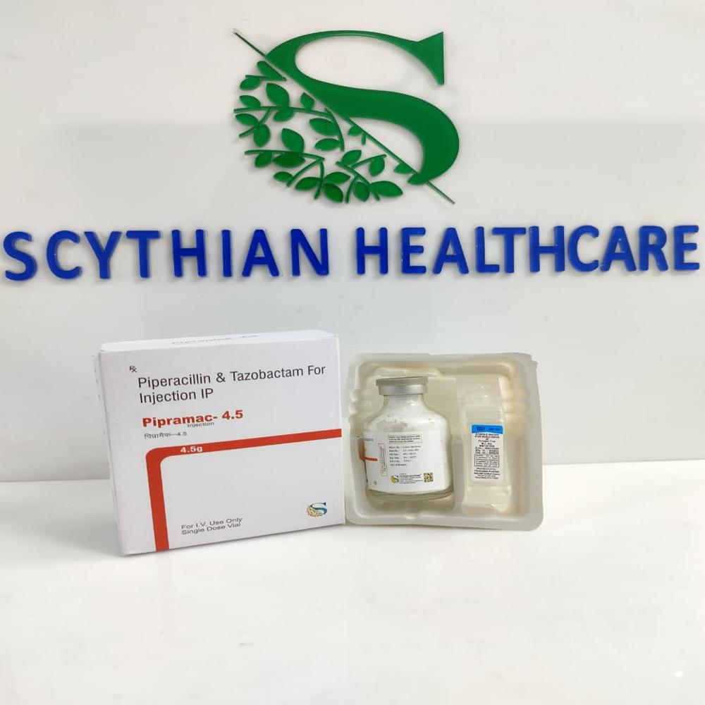  Piperacillin 4gm & Tazobactam  500mg injectio