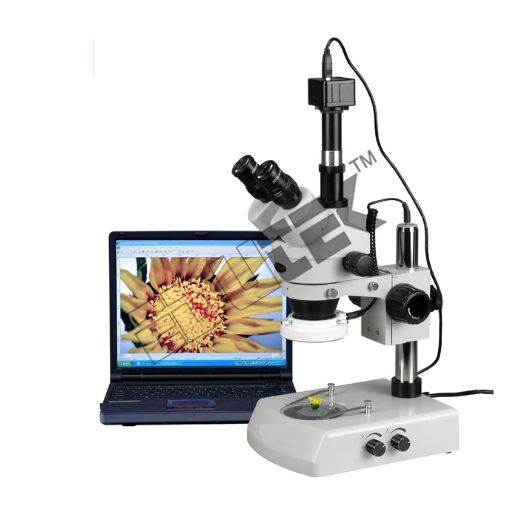 Stereo Microscope - 2x-8x Magnification, 2mp Camera, 3w Led Illumination | Trinocular Head, Par-focal Focus, Usb 2.0 Interface For Image Capture And Analysis