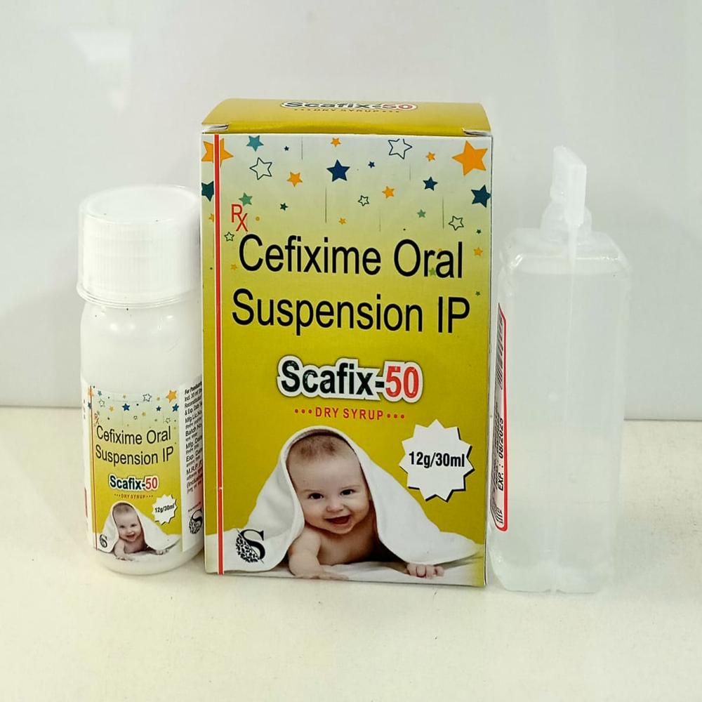 Cefixime trihydrate 50mg dry  syrup(with wfi)