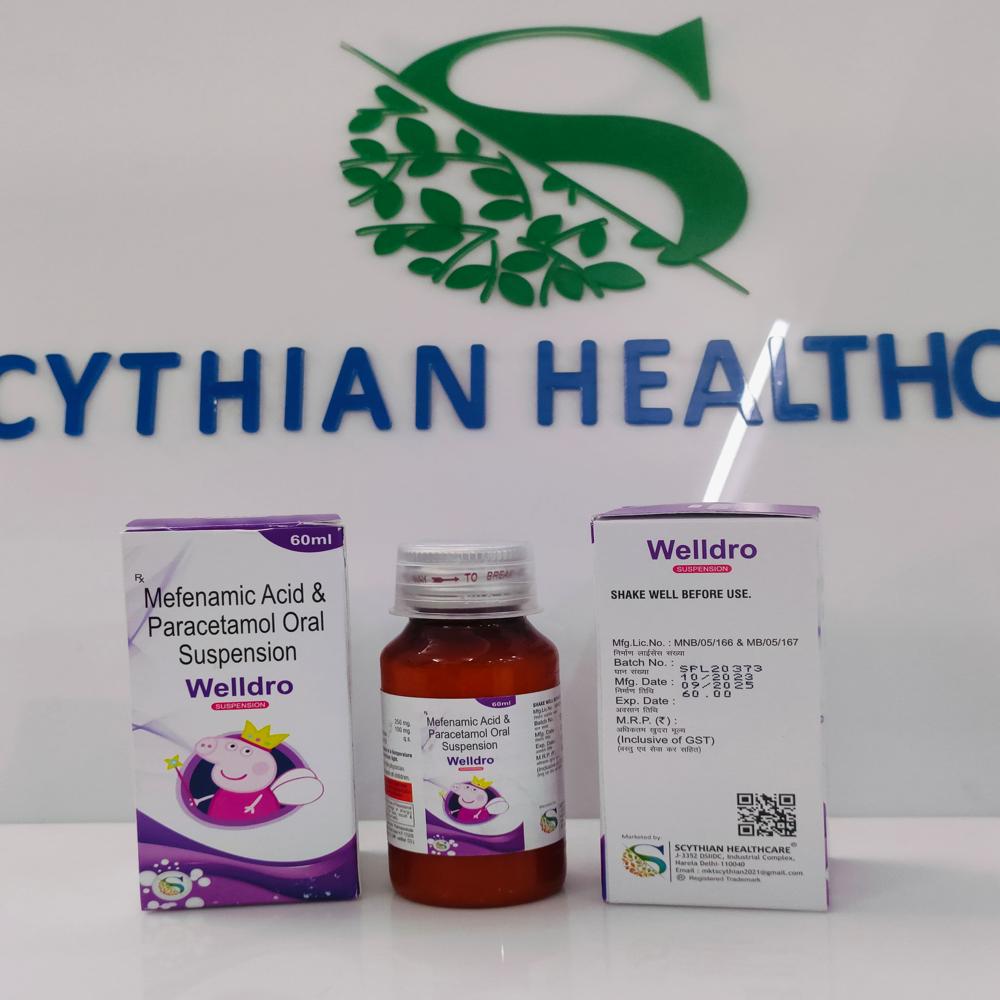 MEFENAMIC ACID 100MG +  PARACETAMOL 250MG SUS