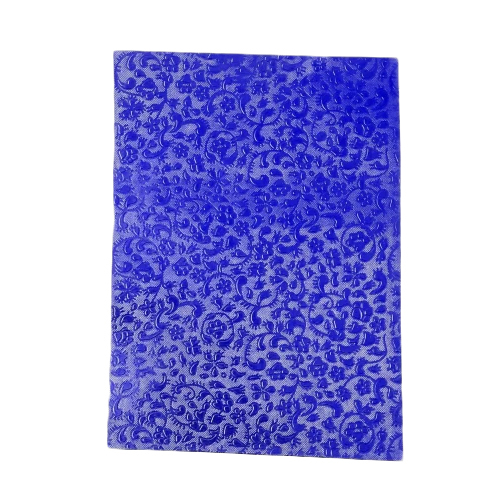 Blue Printed Embossed Paper