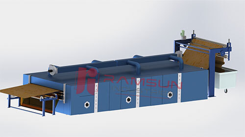 Industrial Rotary Printing Dryer - Color: Blue