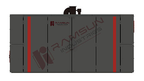 Industrial Horizontal Air Circulation Paper Core Drying Oven - Color: Grey