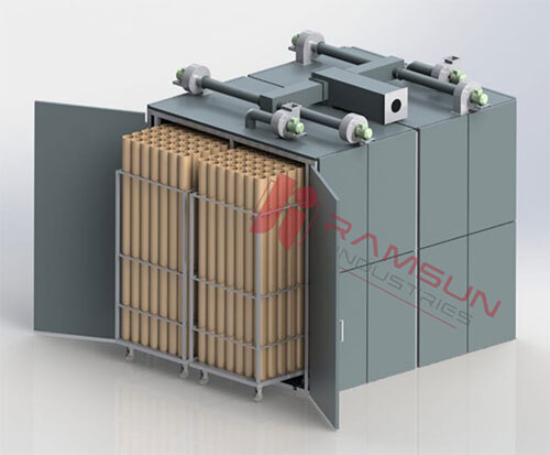 Industrial Vertical Air Circulation Paper Core Drying Oven - Color: Grey