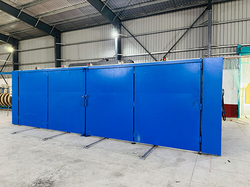 Industrial Horizontal Air Circulation Paper Core Drying Oven - Color: Blue