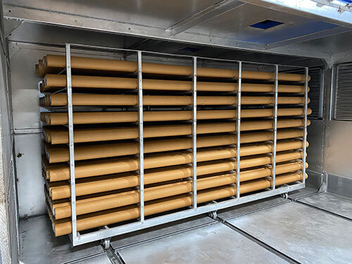 Industrial Horizontal Air Circulation Paper Core Drying Oven - Color: Blue