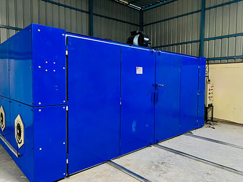 Industrial Horizontal Air Circulation Paper Core Drying Oven - Color: Blue
