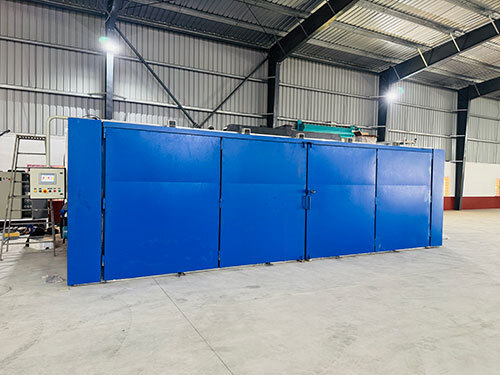 Industrial Horizontal Air Circulation Paper Core Drying Oven - Color: Blue