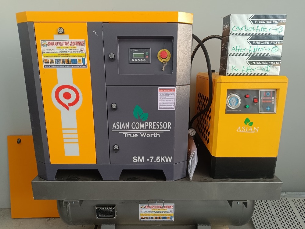 10Hp Asian Screw Compressor - Material: Mild Steel