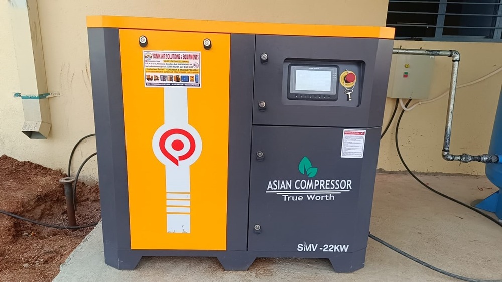 22 W Asian Screw Compressor - Material: Mild Steel