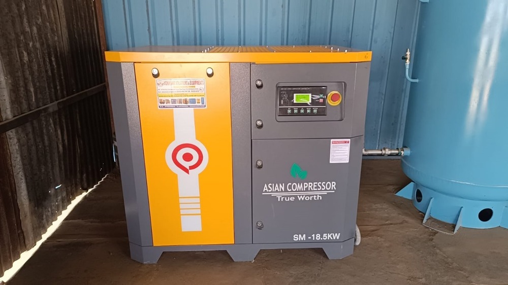 25Hp Asian Screw Compressor - Material: Mild Steel