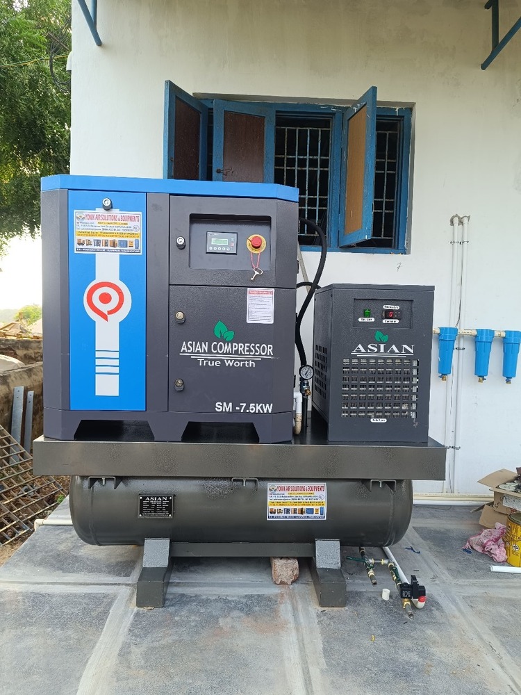 Sm-7.5Kw Asian Screw Compressor - Material: Mild Steel