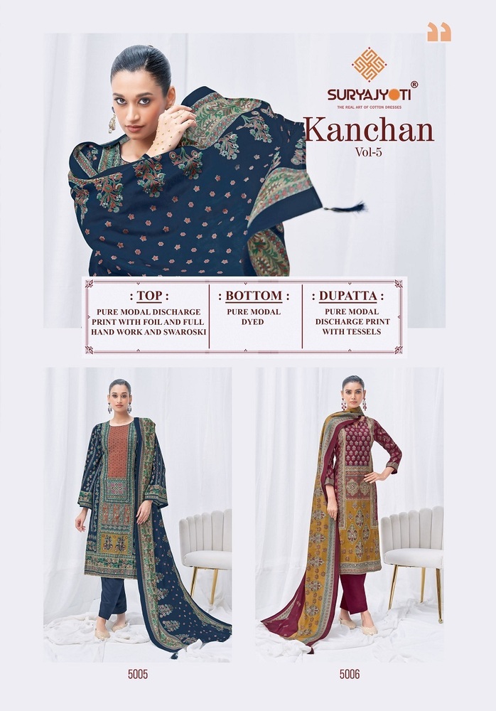 Suryajyoti kanchan Vol-5  Dress Material