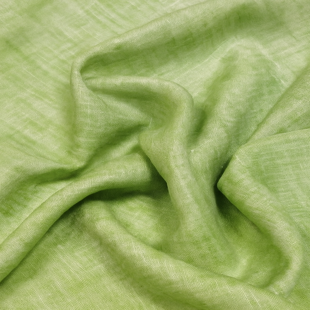 Green Plain Linen Fabric