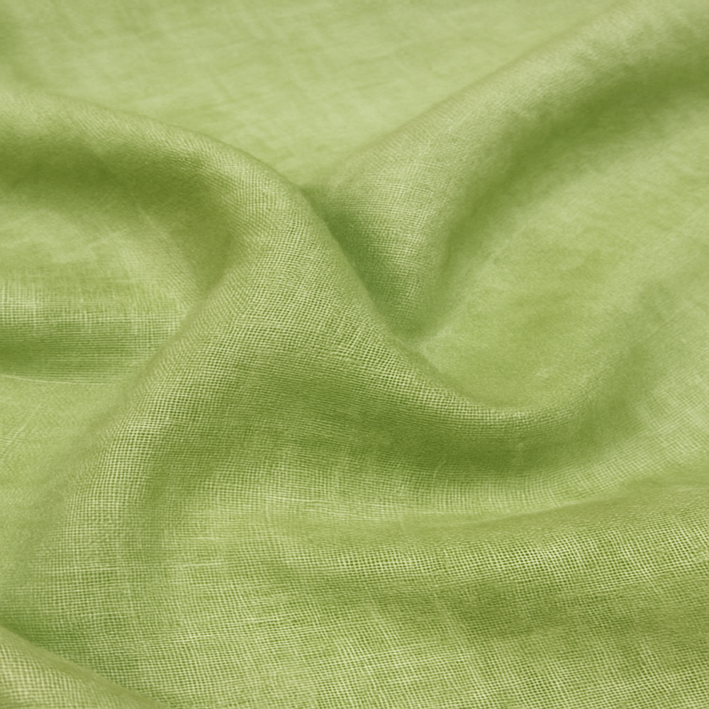 Green Plain Linen Fabric